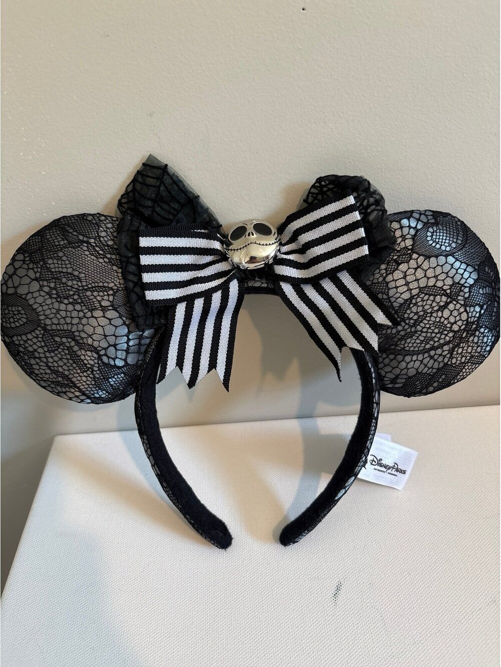 Disney Nightmare Before Christmas Jack Skellington Minnie Ears Headband